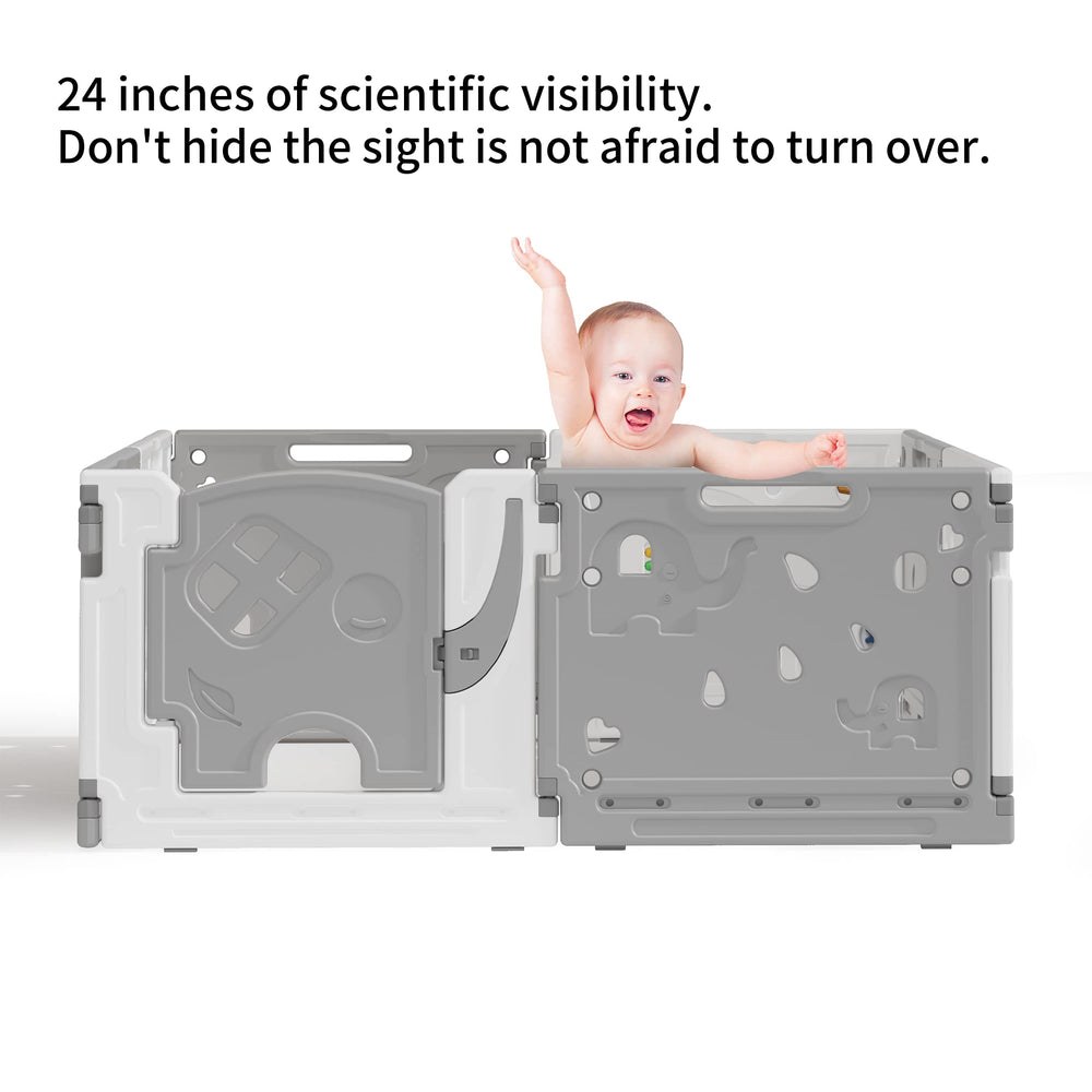 Gupamiga playpen colorful design stimulates curiosity and mood-friendly play.