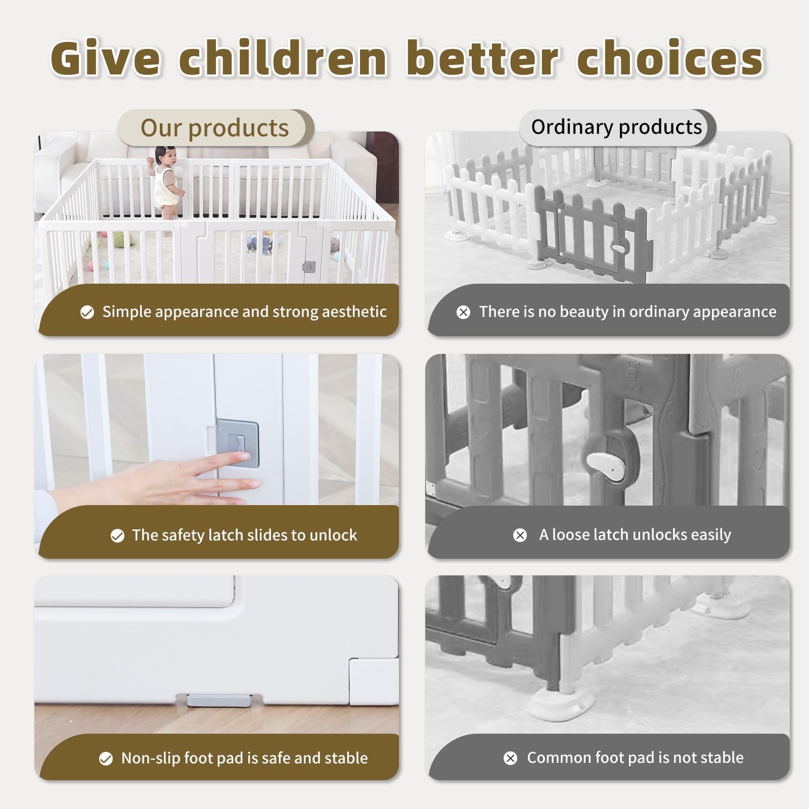 Gupamiga PlayPen during outdoor use on patio with safe boundary.