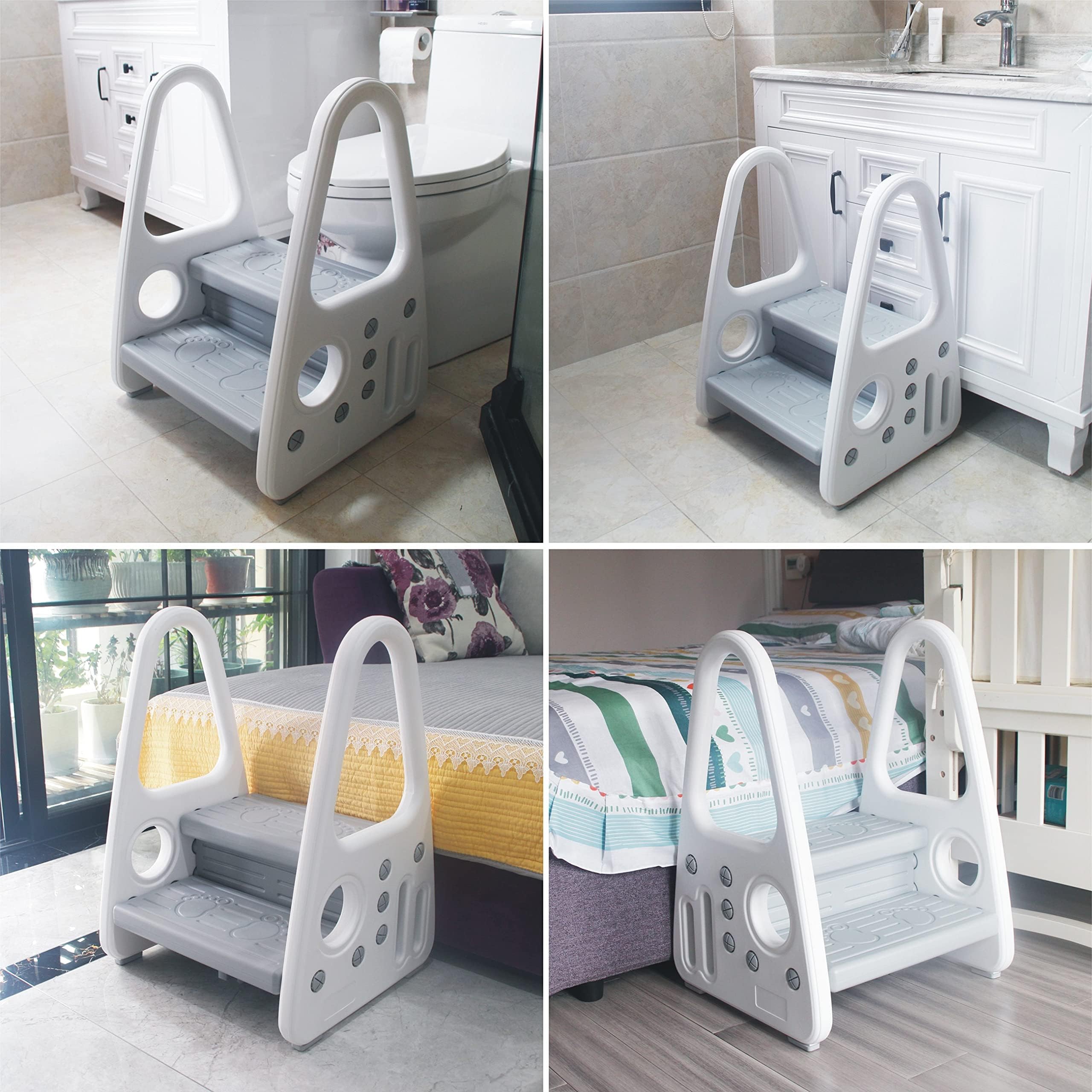 Gupamiga toddler step stool durable-bpa-free plastic with anti-slip pads for safety