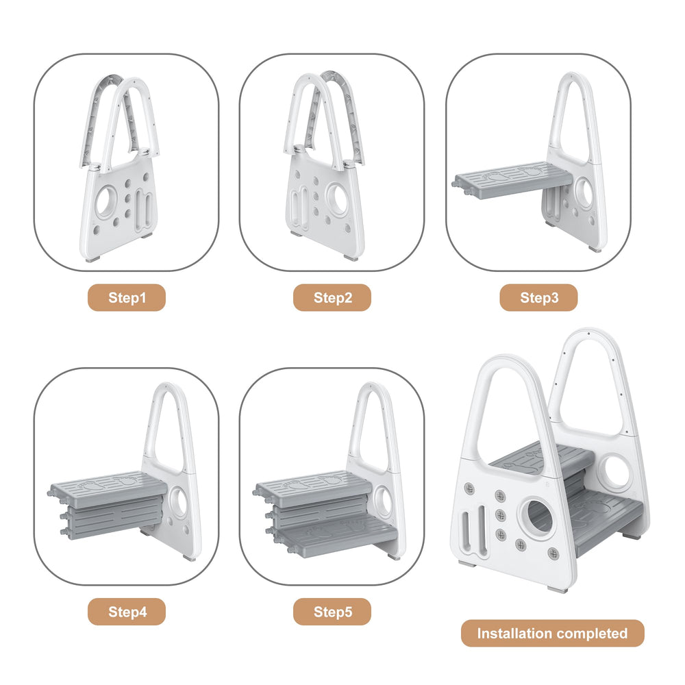 Gupamiga toddler step stool bathroom-sink use emphasizes child-friendly height for handwashing