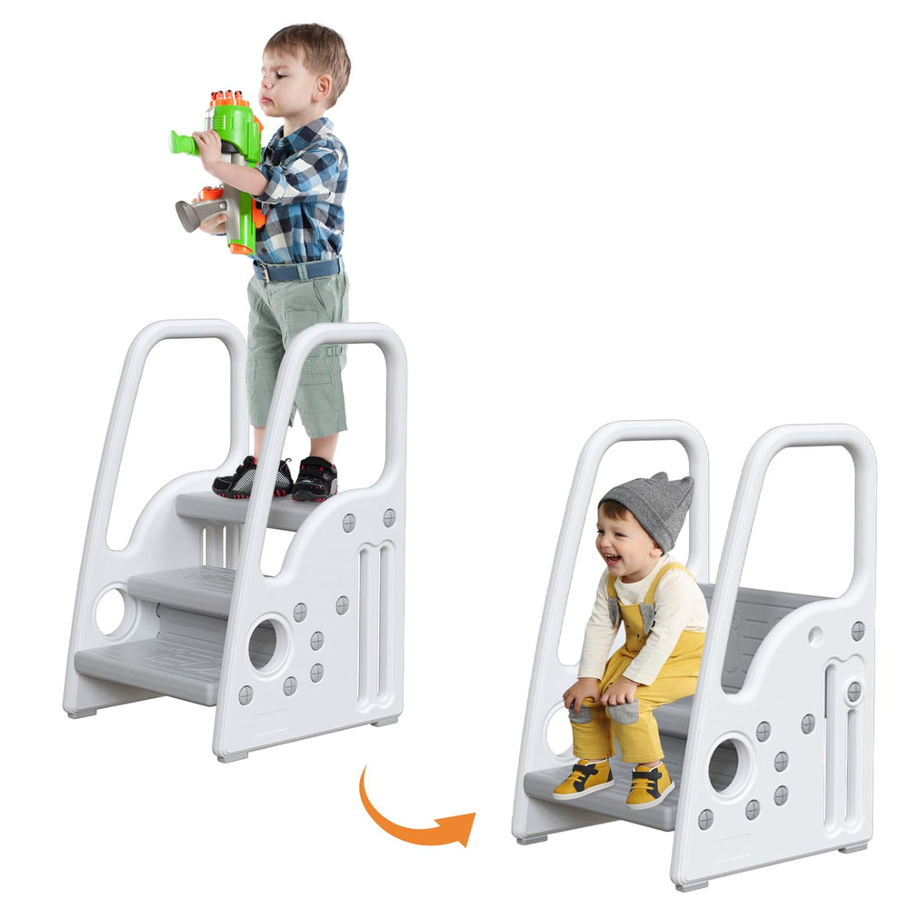 Gupamiga toddler step stool weight capacity 210 lbs supports growth.