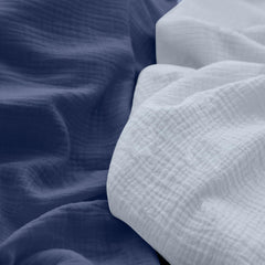 Guruixu muslin baby lounger cover in light blue offers a cool, breathable nap-time surface.