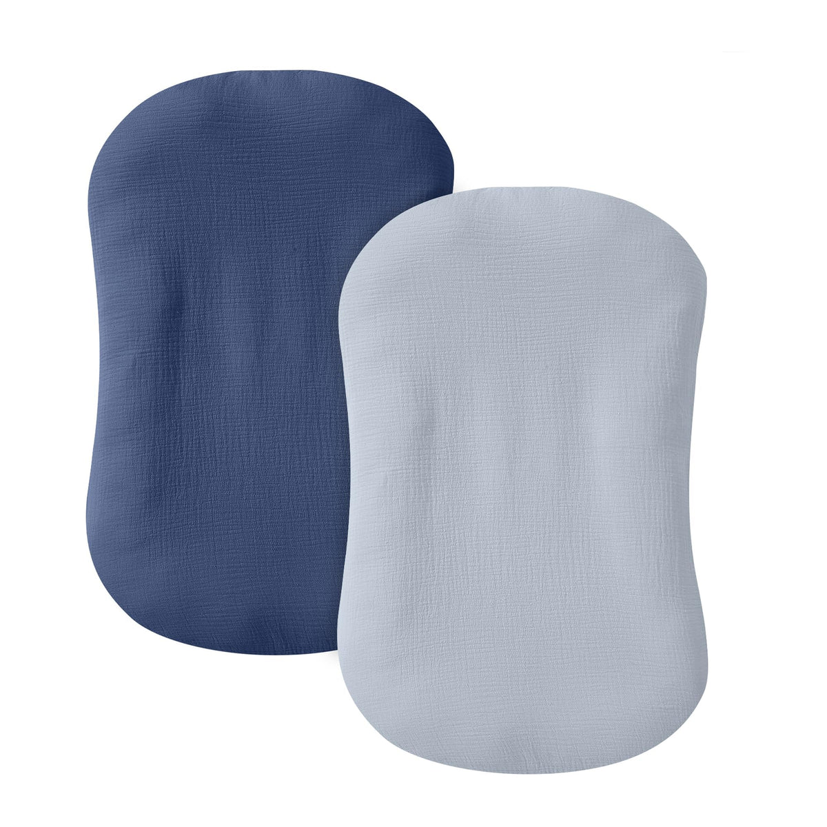 Guruixu muslin baby lounger cover in navy, soft and breathable for delicate baby skin.