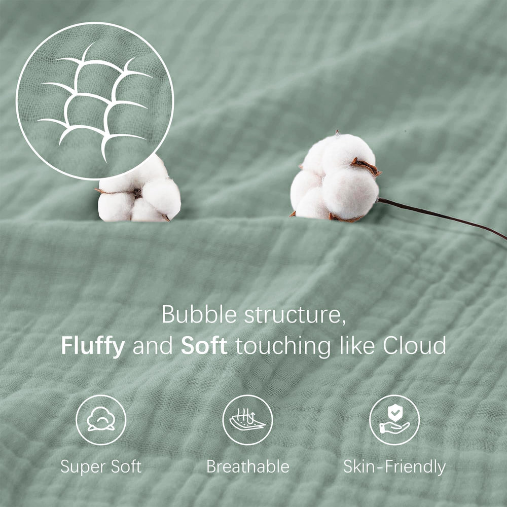 guruixu muslin baby lounger cover soft breathable texture closeup conveys gentle baby comfort