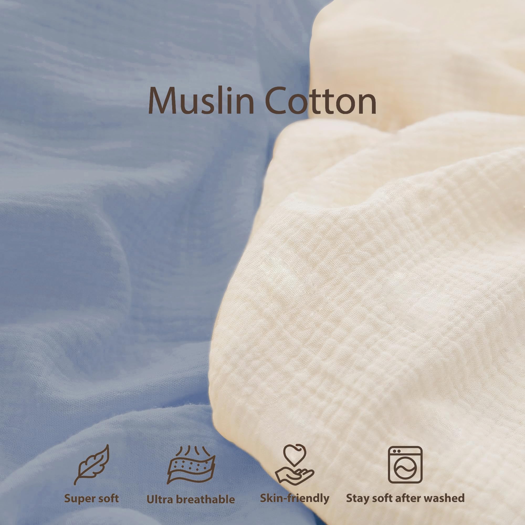 Guruixu muslin baby lounger cover Tradewinds blue stripe—prevents snagging and keeps loungers clean
