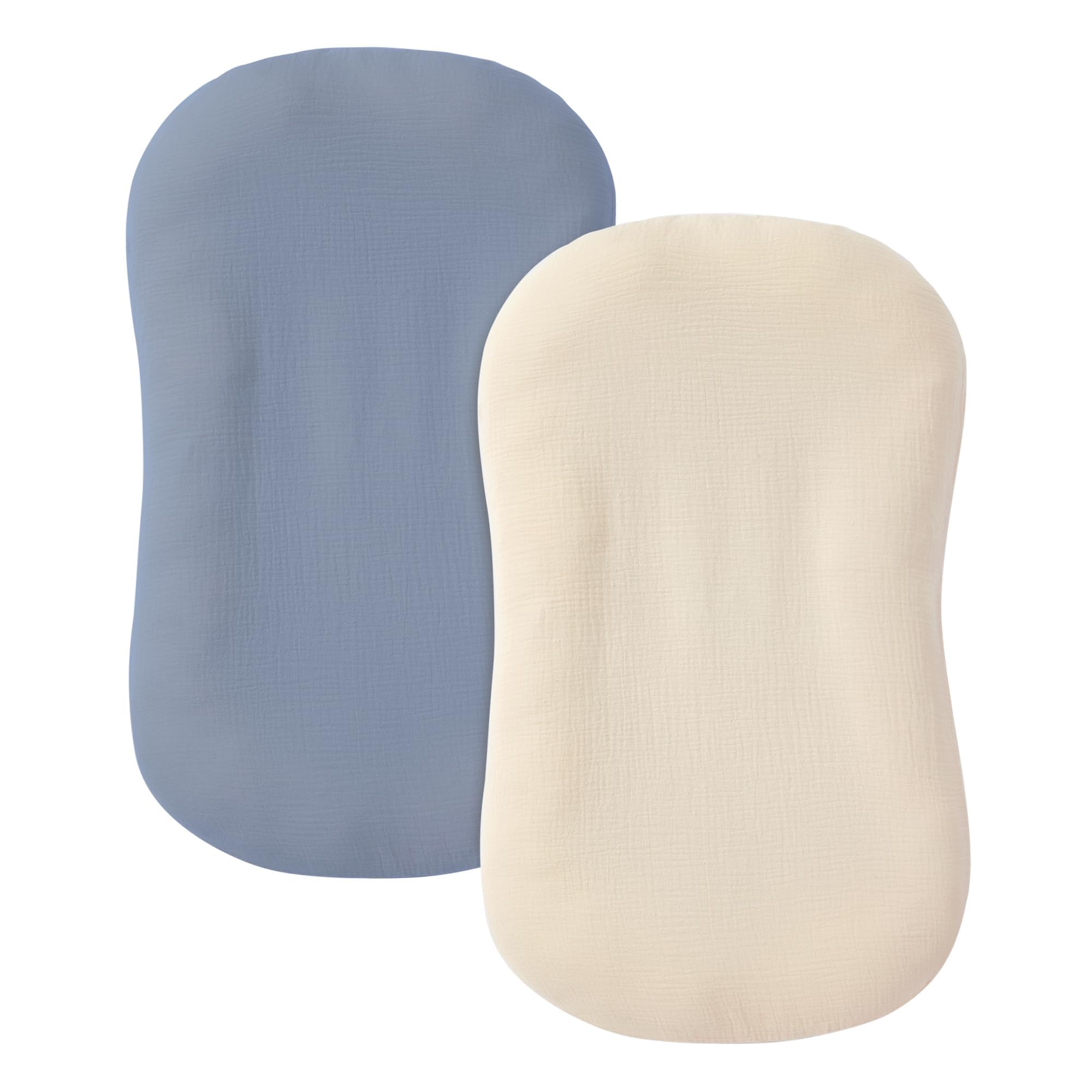 guruixu muslin baby lounger cover Tradewinds Cream soft breathable cotton for newborn comfort
