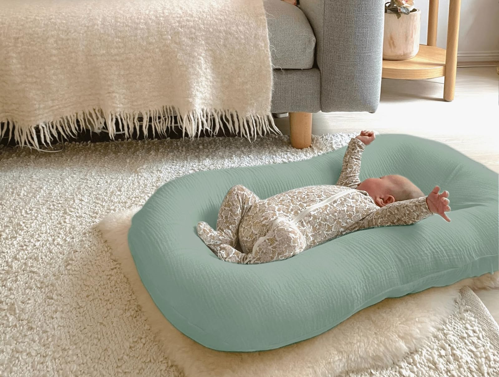 Guruixu muslin baby lounger cover two-pack easy replacements