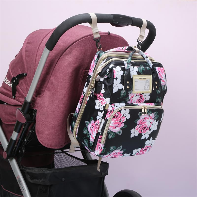 GurZinn diaper bag-stroller-straps offers hands-free stroller attachment.