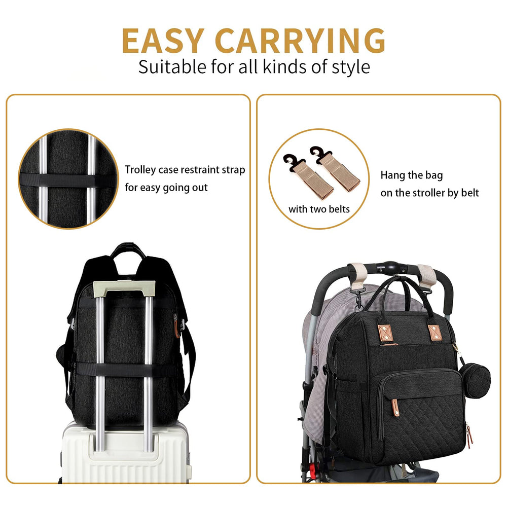 GurZinn diaper bag features USB port for convenient charging on the go