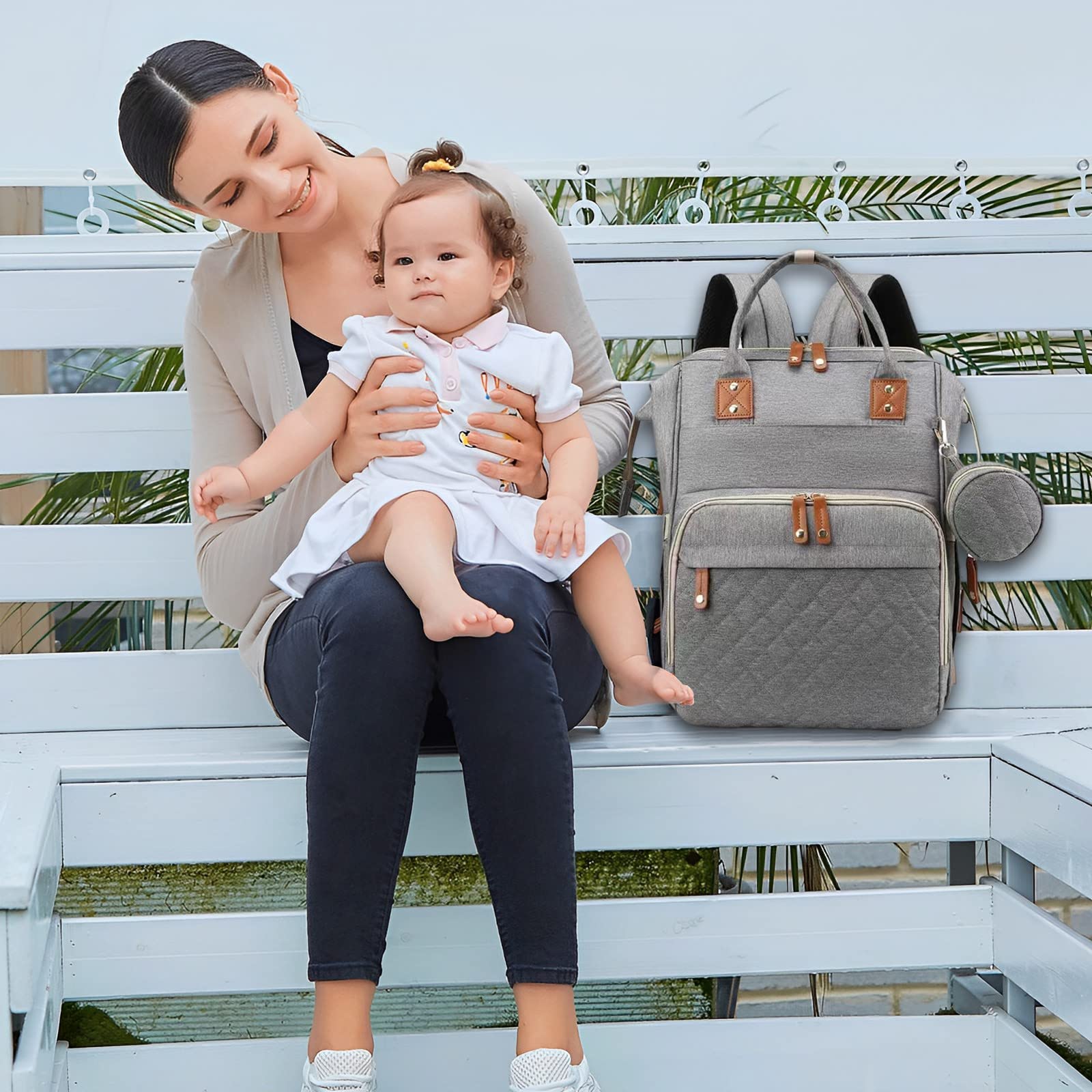 GurZinn unisex grey design suits both parents and daily trips