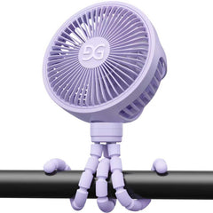 GUSGU stroller fan clip-on shows baby-friendly safety design for on-the-go cooling.