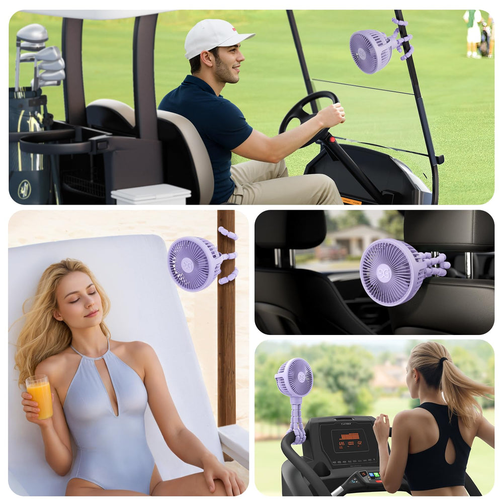 GUSGU purple color option highlights a stylish, travel-ready cooling accessory.