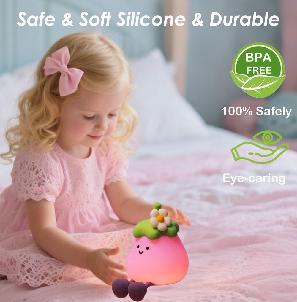 Gusweet turtle night light with 7 colors enhances nursery ambiance.