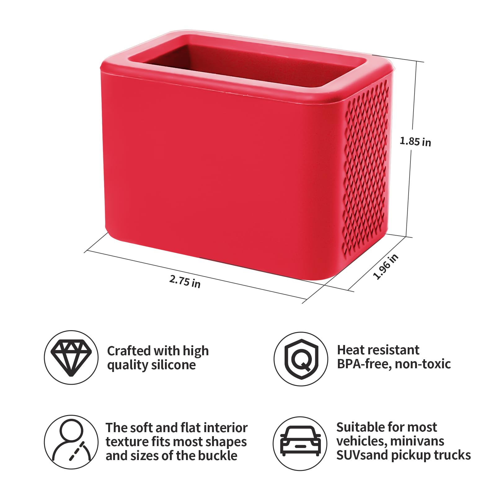Guyemnat silicone buckle holder close-up shows soft, durable material protecting buckles.