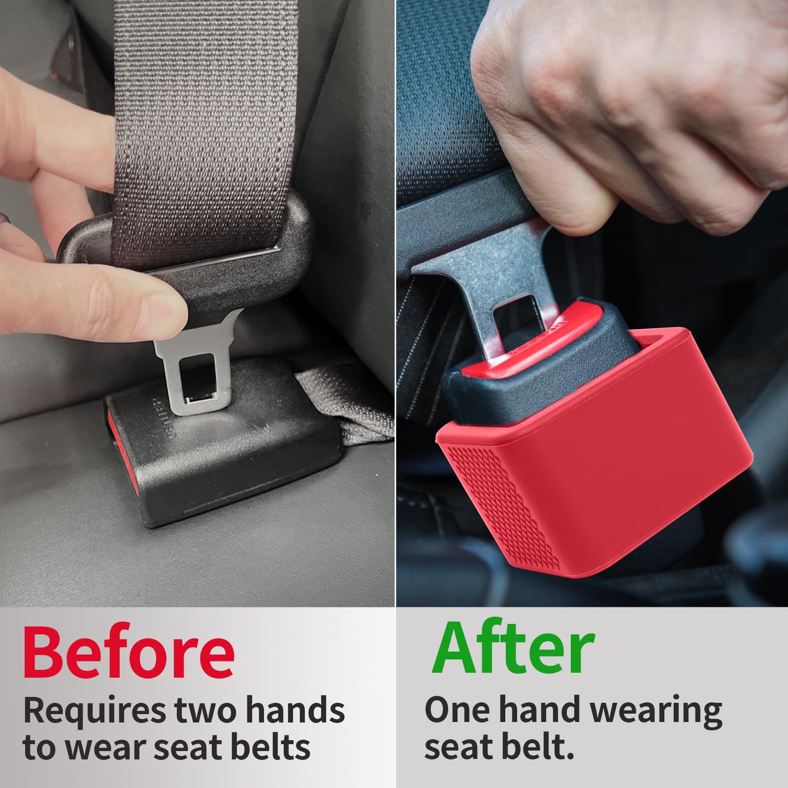 Guyemnat easy-install buckle holder demonstrates quick sliding onto the receiver.