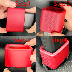 Guyemnat universal-fit buckle holder fits most vehicles for easier buckling.