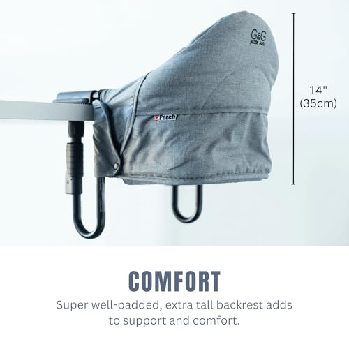 The guzzie+Guss Perch-clip-on-table-chair clamp-system-closeup ensures stable seating.