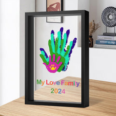 GVFYTD family handprint frame front view showing a lasting memories keepsake