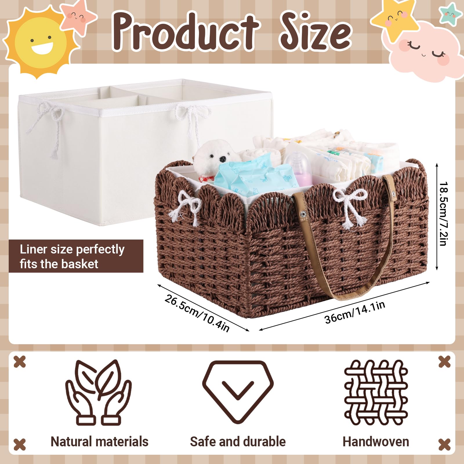 GVKGVK foldable design diaper caddy saves space at nursery and travel