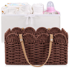 GVKGVK diaper caddy with liner and basket for organized baby care on the go