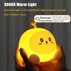 GWALSNTH LED Egg Tapping Lamp silicone-material close-up highlights BPA-free safety.