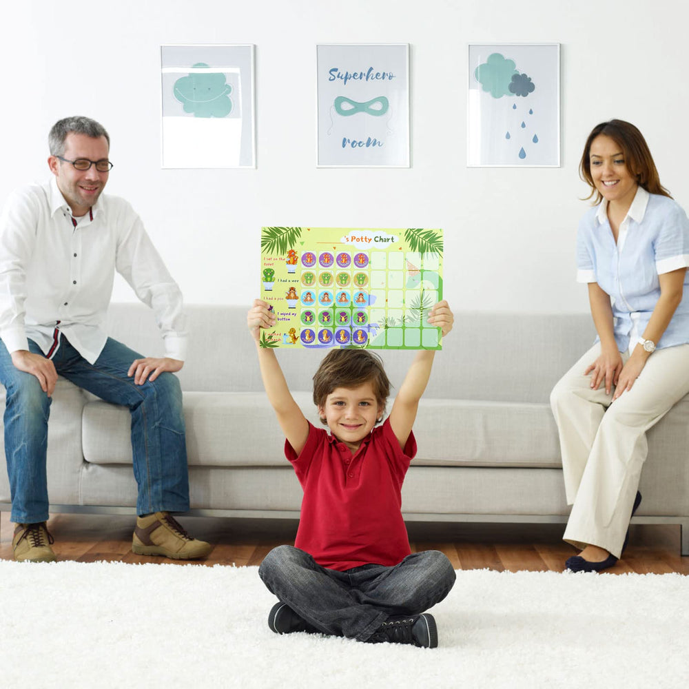 GWHOLE potty chart glossy 350gsm finish keeps charts durable and wipe-clean