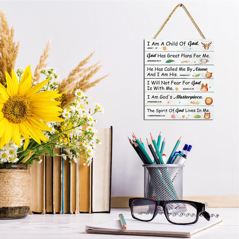 Gwisml I am a Child of God plaque in classroom setting offers positive learning ambiance