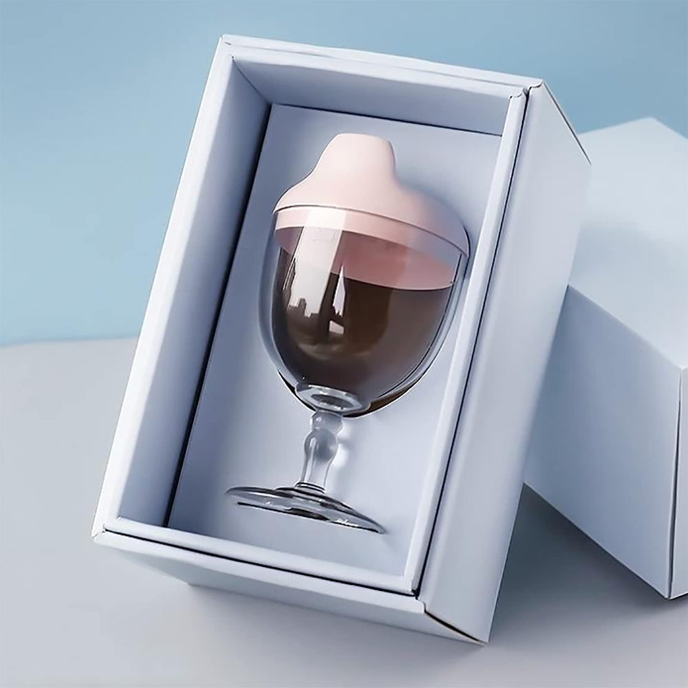 GZWY plastic goblet cup rim closeup shows spill-free design for little mouths.