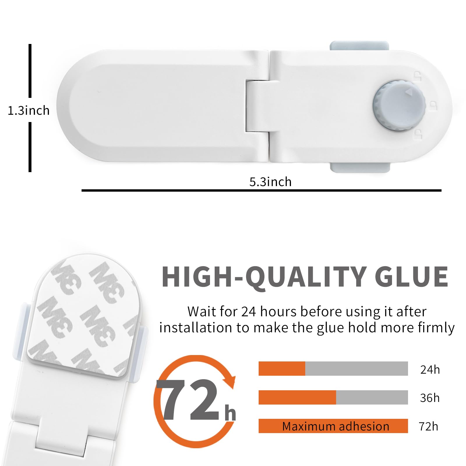 GXXFXT 3M adhesive tape image conveys tool-free installation.