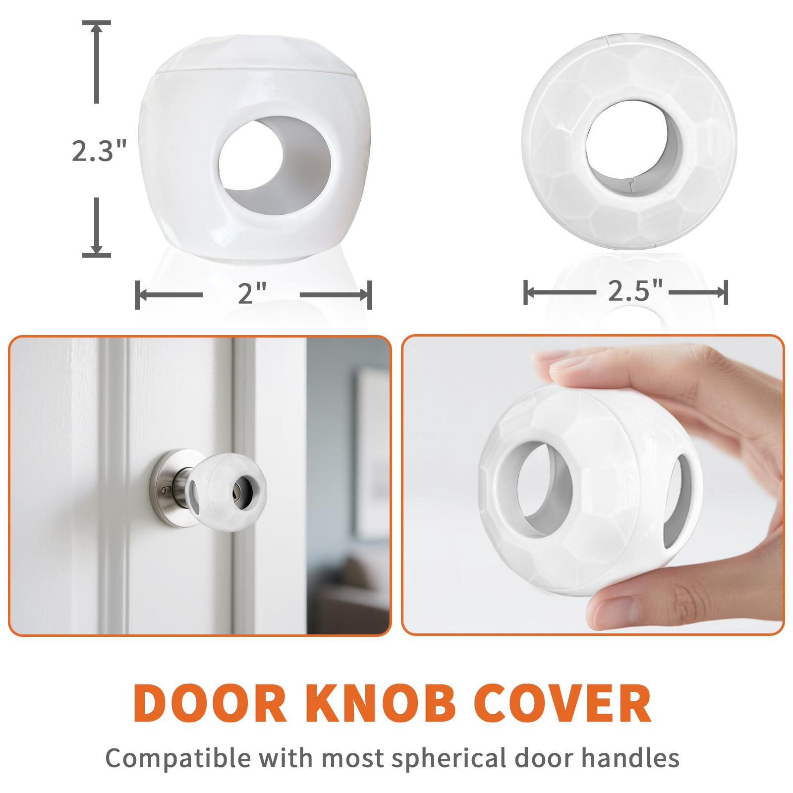 GXXFXT easy-install door knob cover requiring no tools for setup.