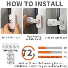 GXXFXT fridge lock one-hand operation enables convenient adult use.