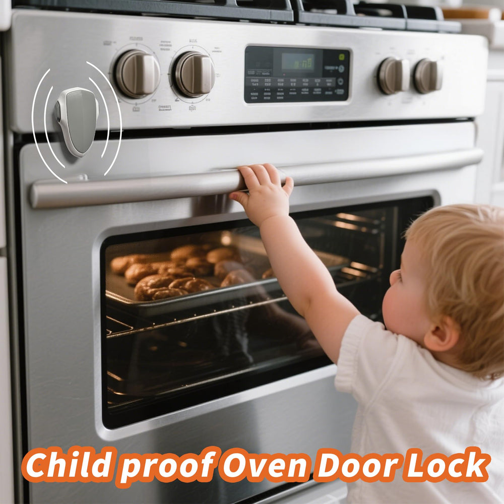 GXXFXT oven lock adhesive tape installation demonstrates tool-free setup and clean removal.