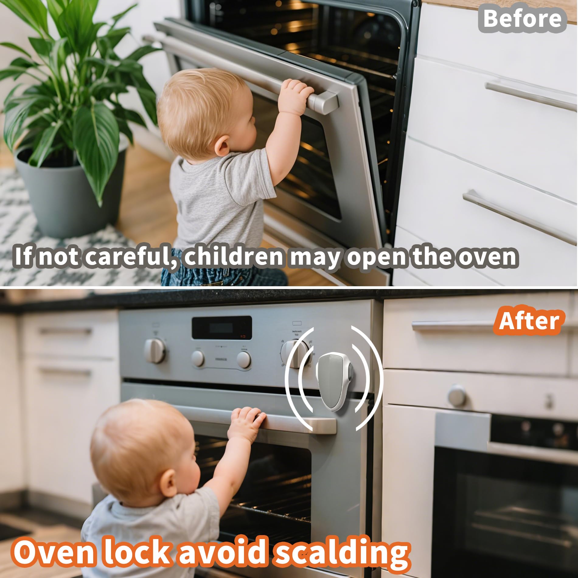 GXXFXT oven lock rotate 180 shows 180-degree rotation for secure locking.