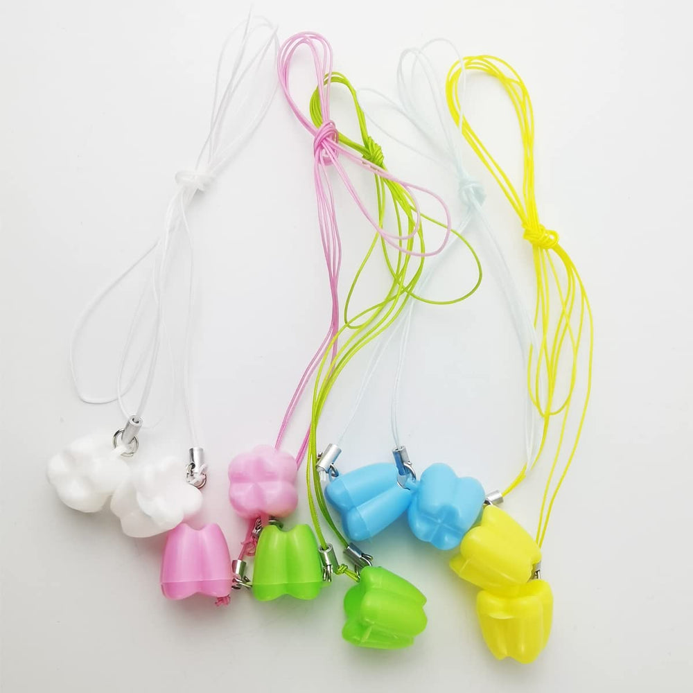 GXXMEI tooth saver necklace child holding tooth demonstrates organized keepsake storage.