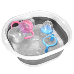 GYangBingT collapsible wash basin for baby bottles, portable travel cleanup.