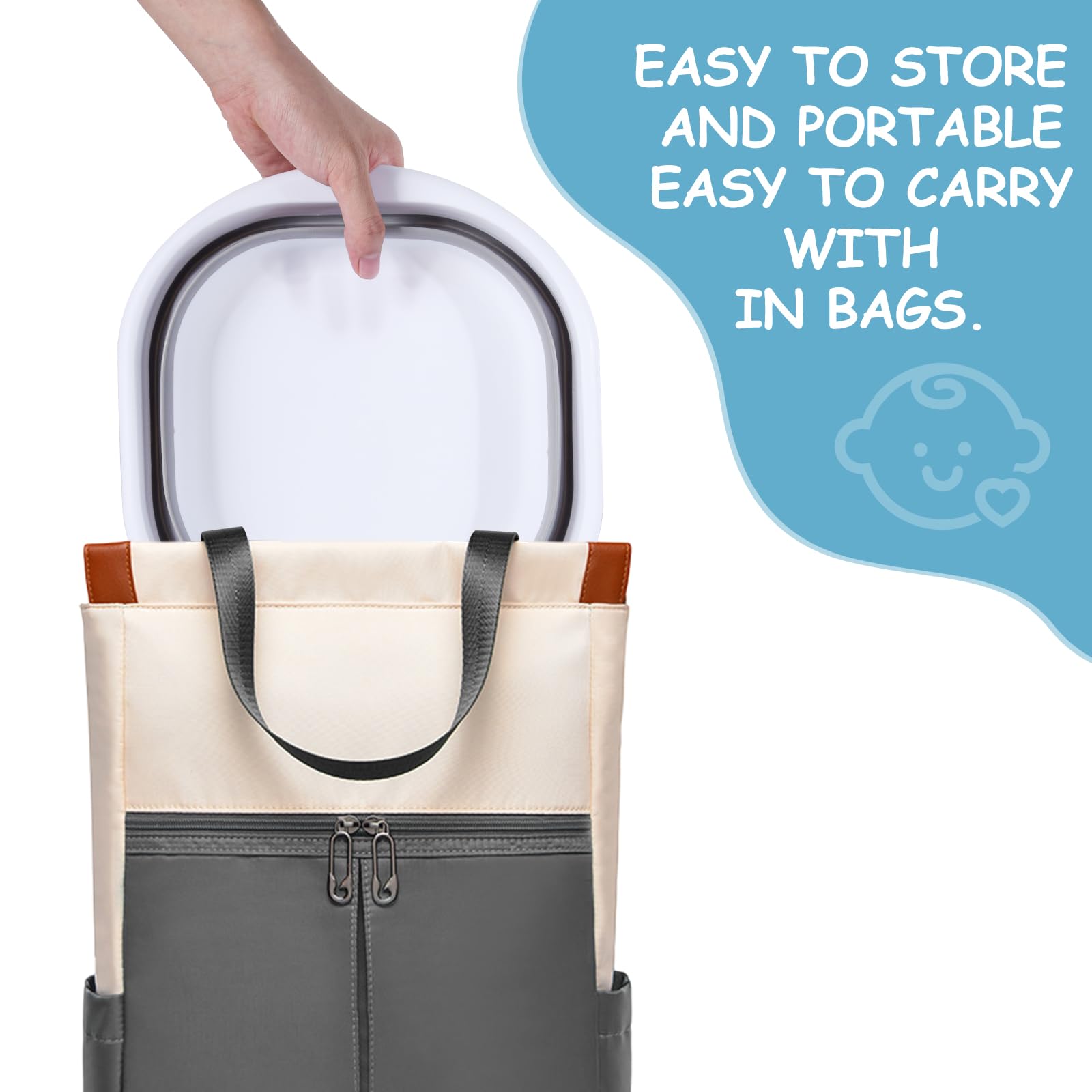 GYangBingT space-saving design folds flat to fit backpacks.