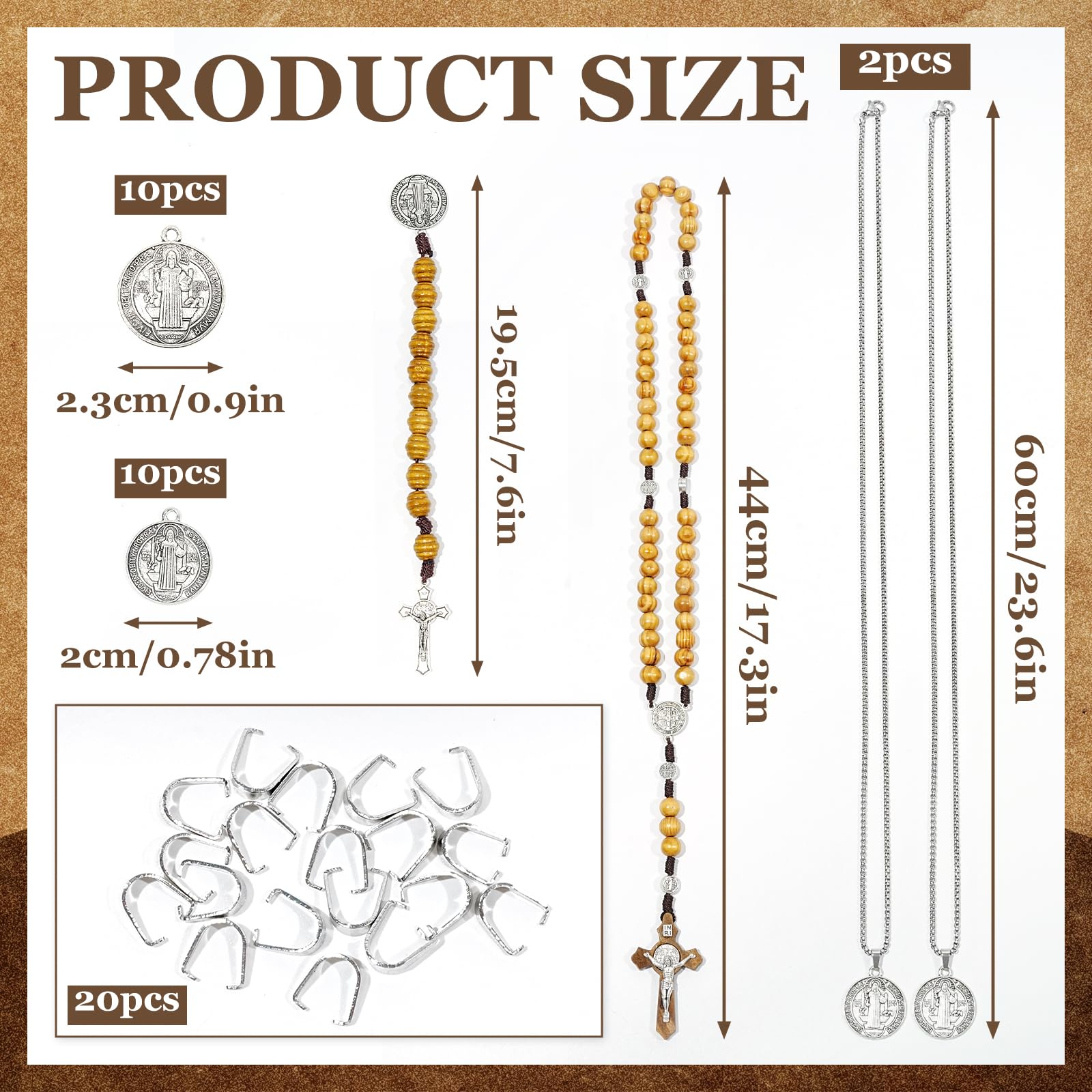 GZJINYUAN St Benedict medal 0.78 inch close-up, compact and reliable for daily wear.