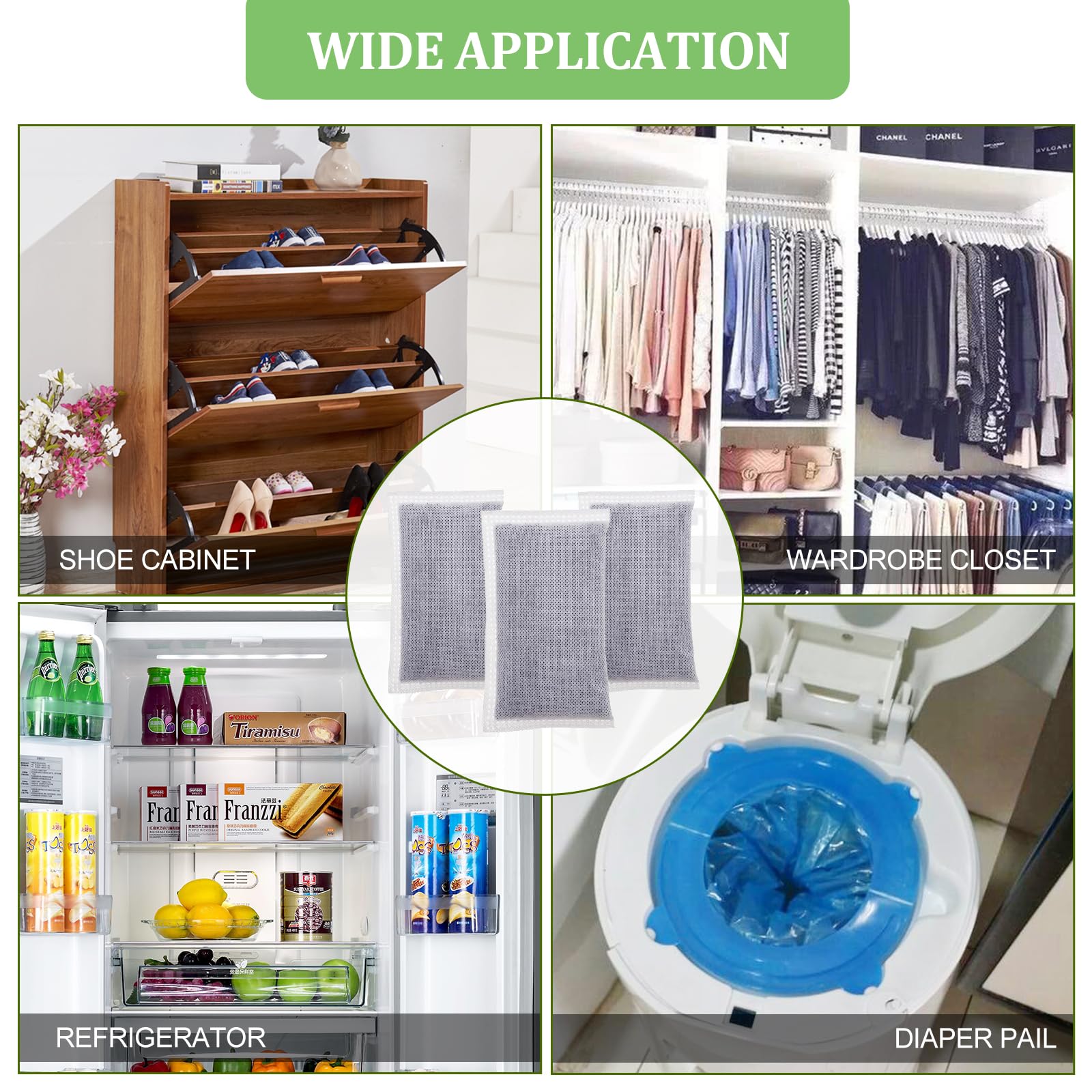 GZJoSum 8-pack odor filter refill shown for convenient replacement