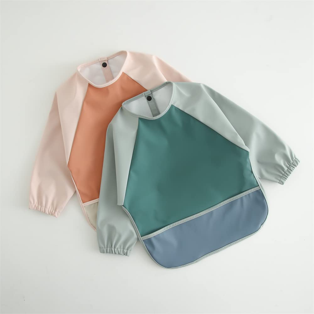GZMM long-sleeve bib doubles as art smock.