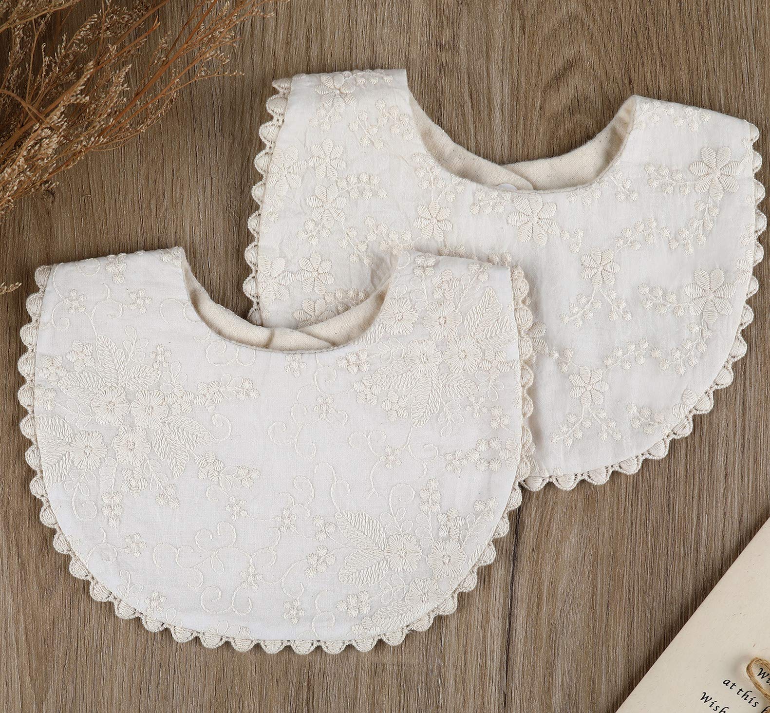 GZMM baby bib reversible color-side showcases quick outfit changes and drool absorption.