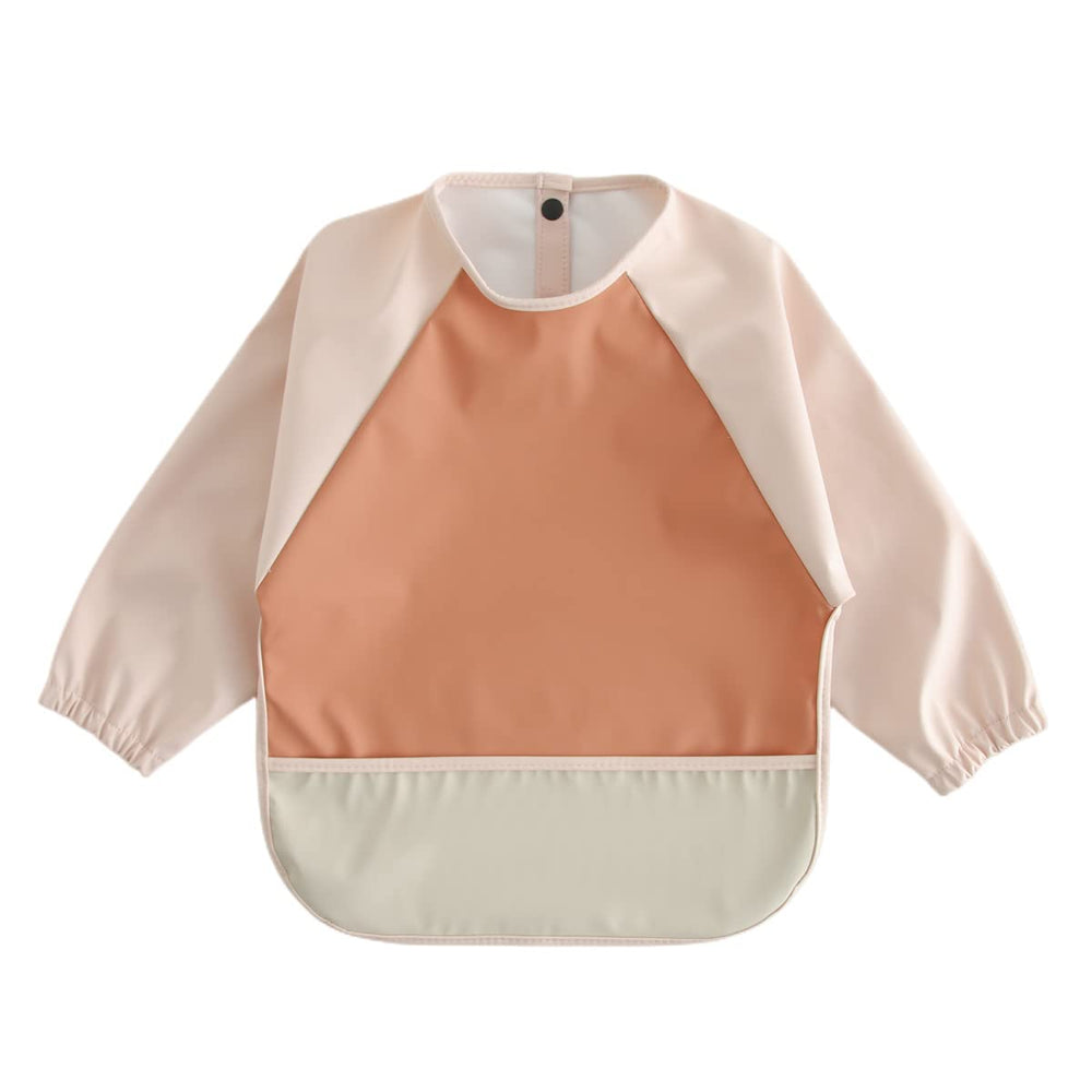 GZMM waterproof baby bib full-coverage keeps outfits clean during meals.
