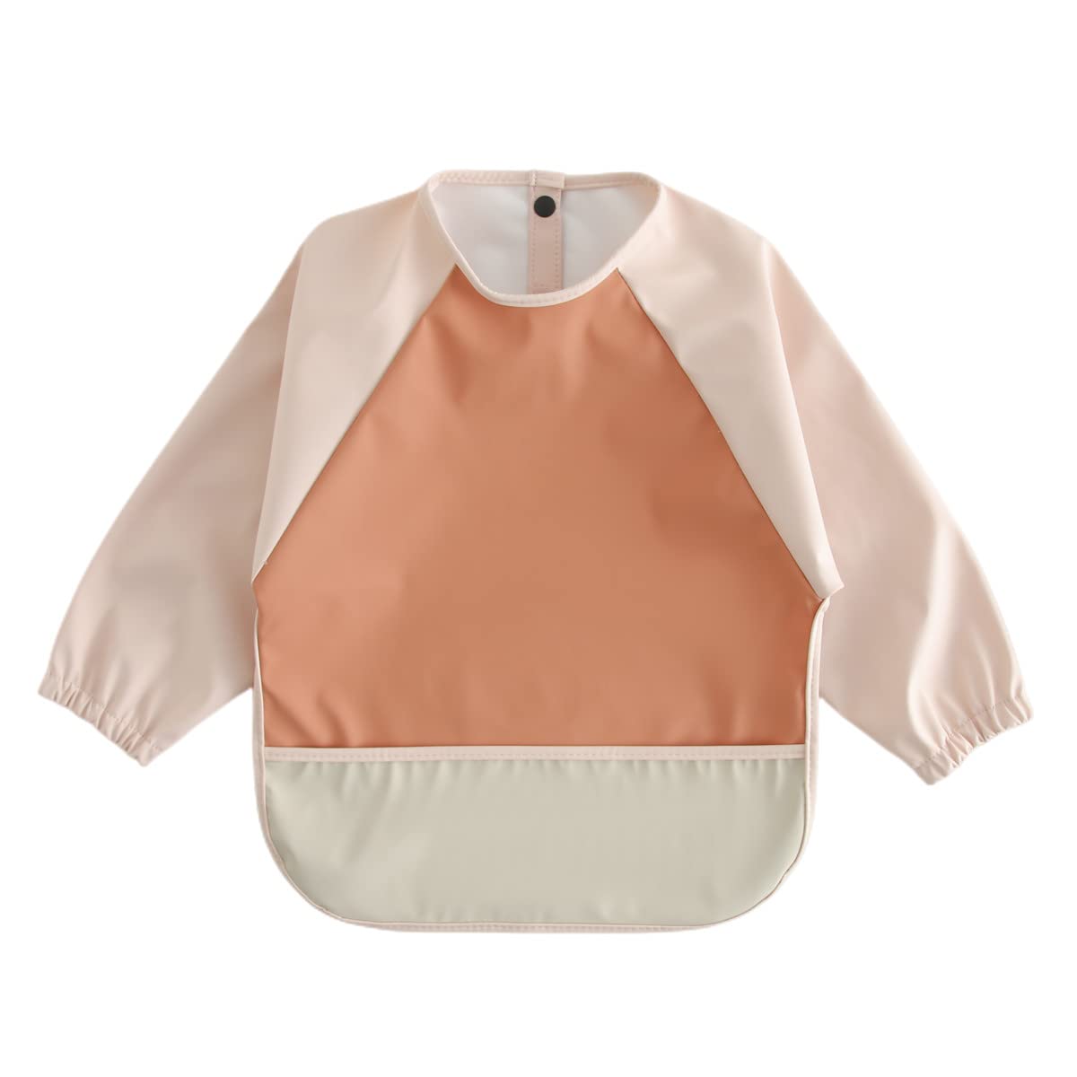 GZMM waterproof baby bib full-coverage keeps outfits clean during meals.