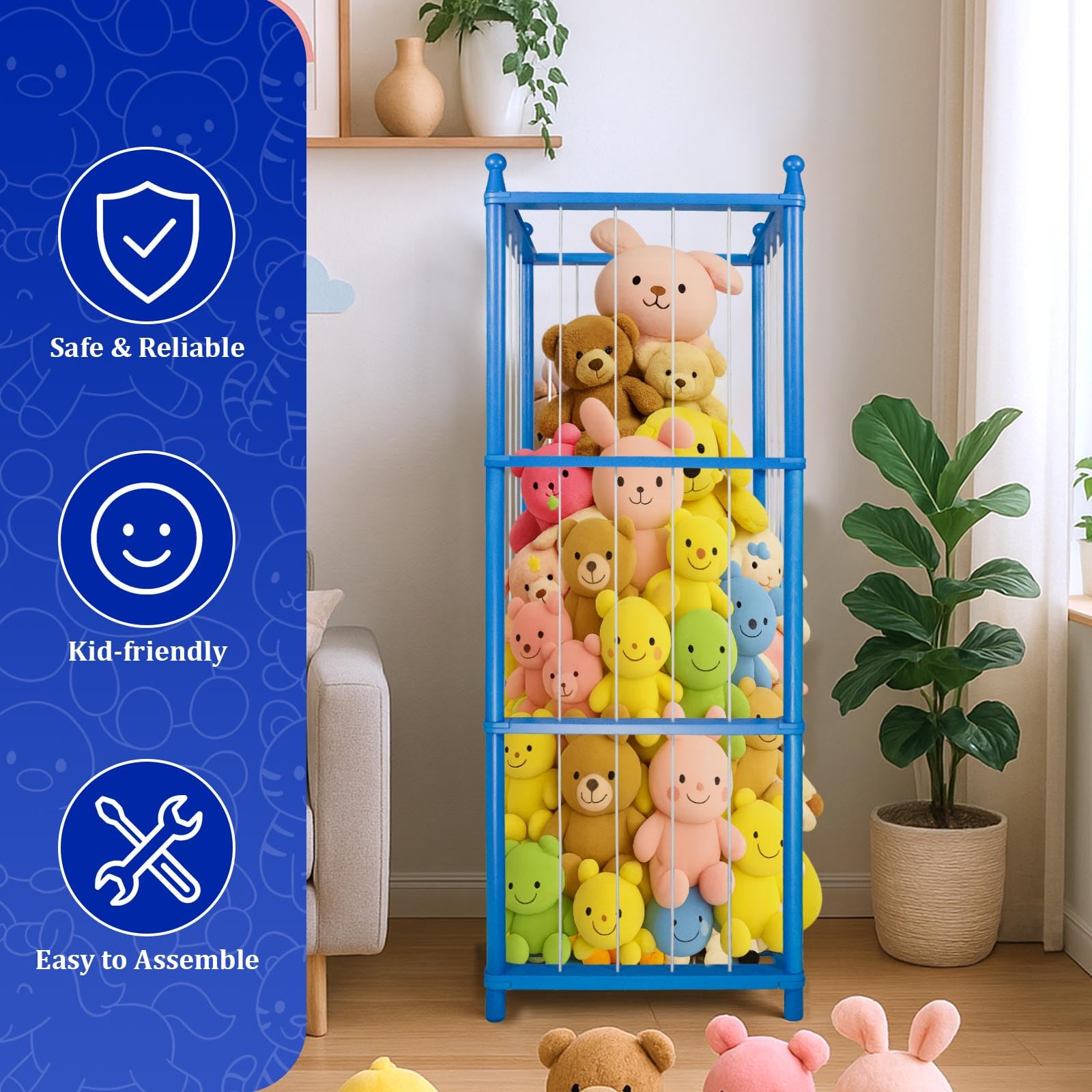 GZQXHOME elastic band secures plushies while keeping them accessible