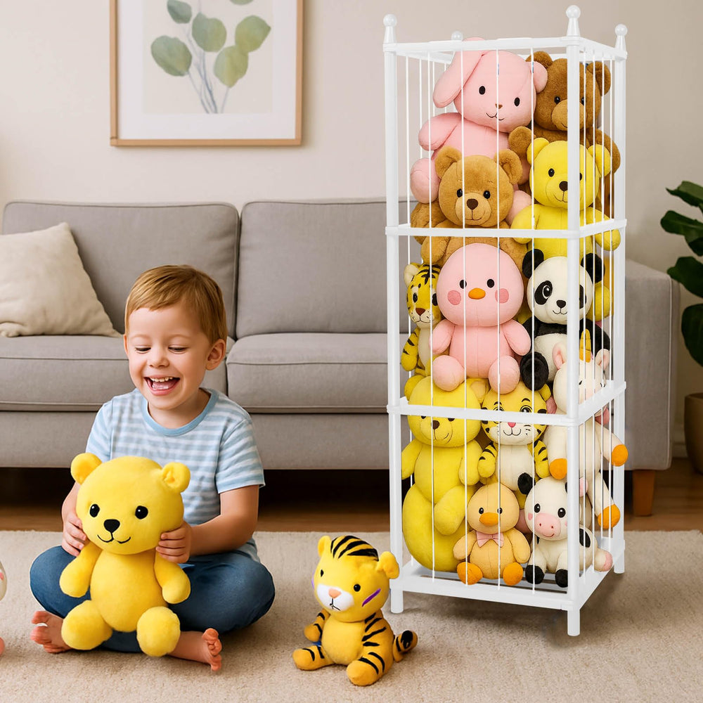 GZQXHOME stuffed animal storage large-capacity view highlights space for forty-plus plushies.