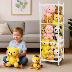 GZQXHOME stuffed animal storage large-capacity view highlights space for forty-plus plushies.