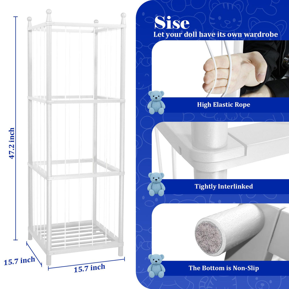 GZQXHOME stuffed animal storage white design complements nursery decor.