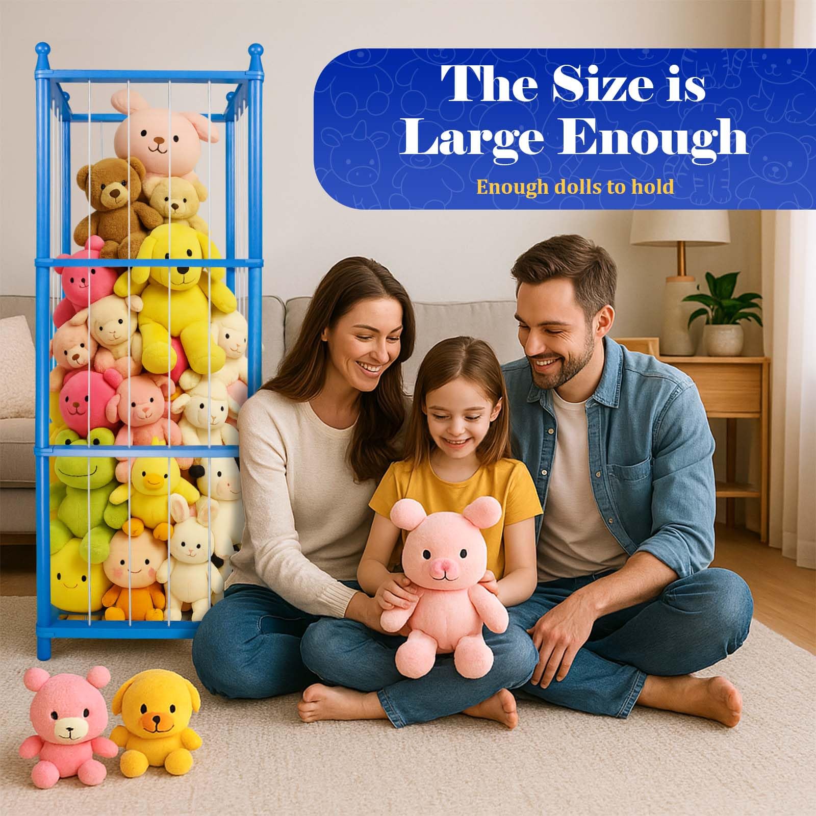 GZQXHOME blue decor blends into nursery corners with practical storage