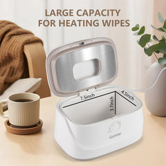 Gzummer wipe warmer shows large capacity up to 120 wipes, reducing refill frequency.