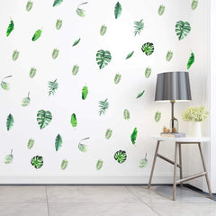 H2MTOOL leaf wall decals 64 pcs pack adds lush greenery for kids' rooms.