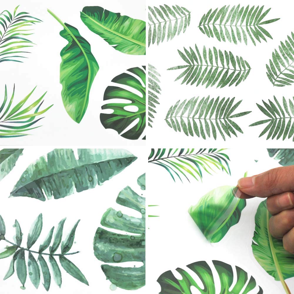 H2MTOOL leaf wall decal bedroom decoration setup on smooth surfaces.